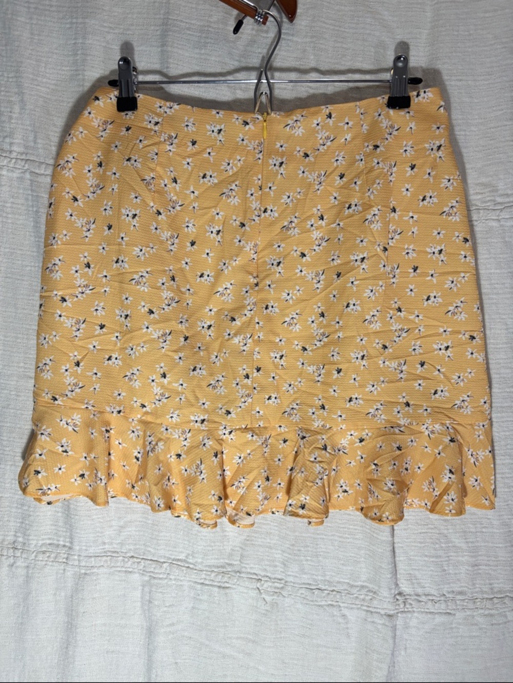 Princess Polly Yellow Floral Wrap-Style Mini Skirt - Picture 4 of 5